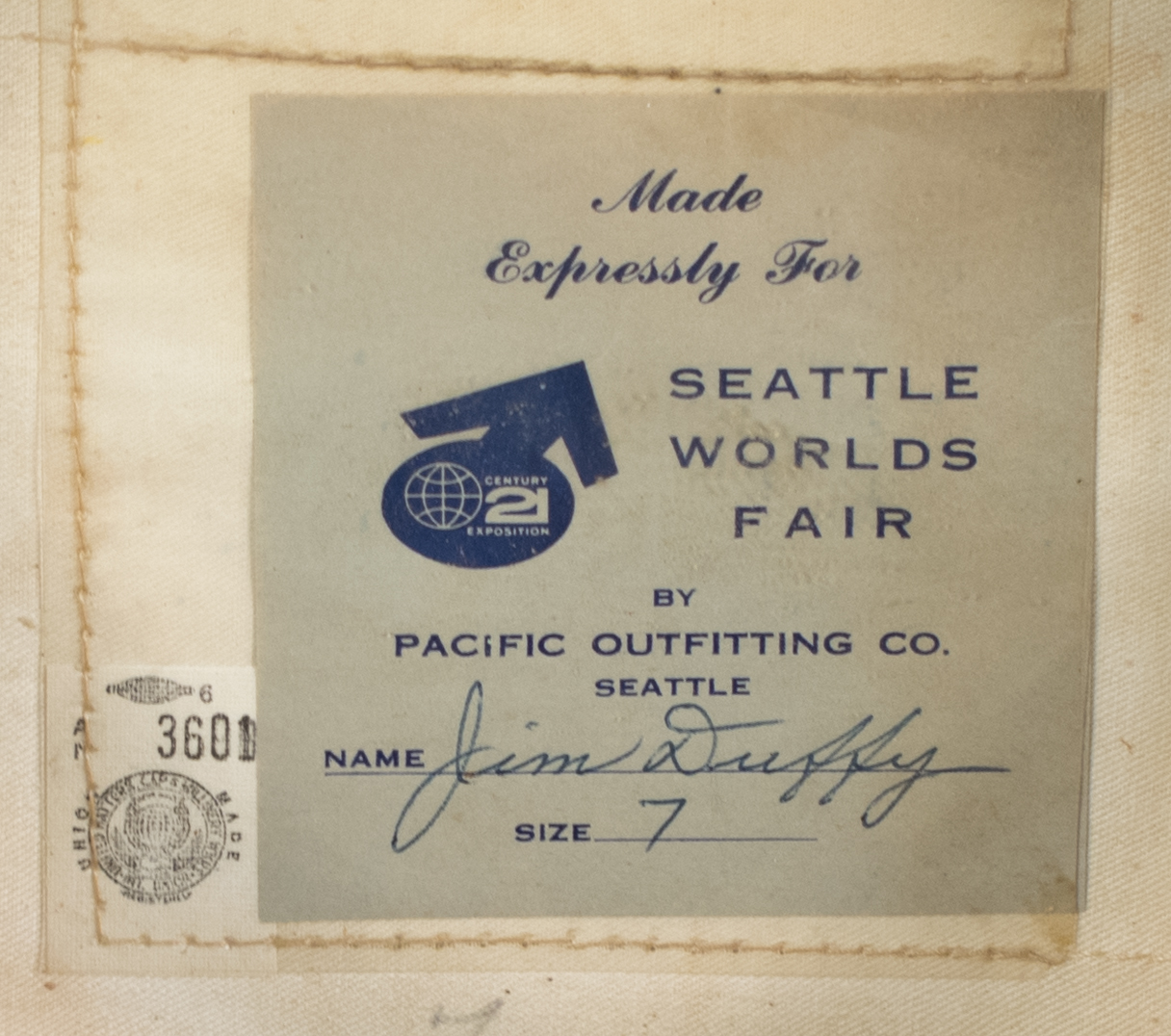 Image of Hat from a Century 21 Seattle World's Fair Band uniform, 1962